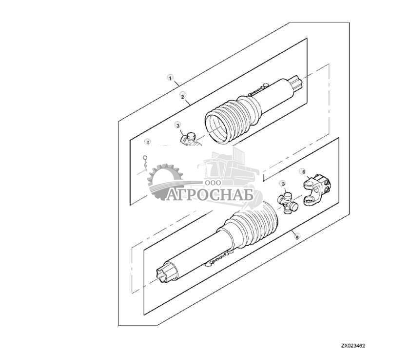 Jointed Shaft, Headers 494, 592, 594, 692, 693, 694, 892, 893, 894 